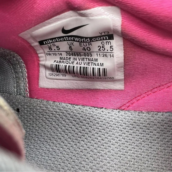 Nike Free 5.0 TR Fit 5 Print Women’s 8.5 Wolf Gray Purple Running 704695-005 - Picture 8 of 8